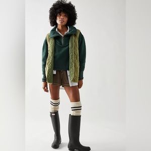 Free People NWT Sherpa-lined Half-zip Poppy Pullover Slouchy Oversized Sweater S